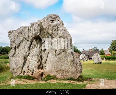 Red Lion Pub bei Avebury in Wiltshire neolithisches henge DE enthält, ein Dorf, ein Pub und drei Steinkreise in seinem Umfang Stockfoto