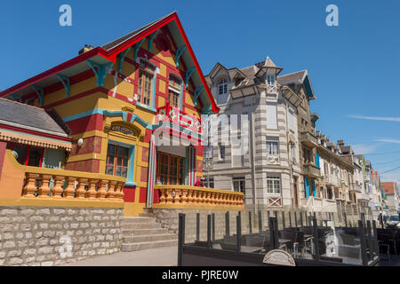 Wimereux, Frankreich - 16. Juni 2018: Traditionelle bunte Haus Stockfoto