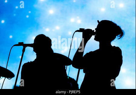 Belgische Dance Act's Milk Inc Eclipse Konzert im Sportpaleis Antwerpen (Belgien, 24/09/2010) Stockfoto