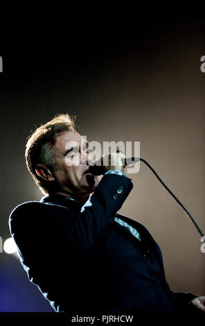 Britische Sänger Morrissey mit seiner Schwerter Tour in Forest National, Brüssel (Belgien, 14/11/2009) Stockfoto