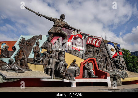 Manila, Philippinen - Dec 21, 2015. Katipunan (KKK) Denkmal in Manila, Philippinen. Die Katipunan war eine philippinische revolutionäre Gesellschaft in Manila in Stockfoto