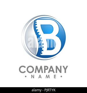 B schreiben Chiropraktik abstract Vector Logo Vorlage. chiropraktik Medizin, Gesundheitswesen design Stock Vektor