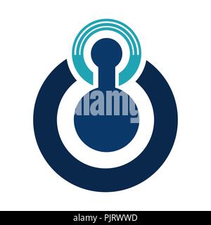 Tech logo Konzept Vektor logo Konzept Abbildung. Sicherheit logo unterzeichnen. Konzept Technologie Logo. Vektor logo Vorlage Stock Vektor