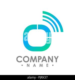 Kreis wlan Logo Design, Technik Wlan Logo Design Stock Vektor