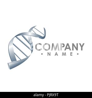 DNA-Sequenz Licht 3d-Flachbild Vector Illustration kunst Pädagogische logo Medizin Center Healthcare Stock Vektor