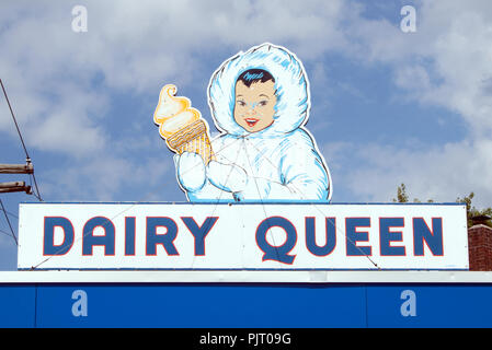 Dairy Queen anmelden Grafton in West Virginia Stockfoto