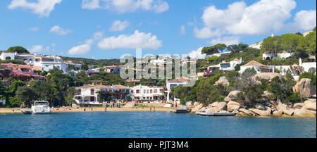 Schönen Dorf Port Rafael vom Meer, Sardinien, Italien. Stockfoto