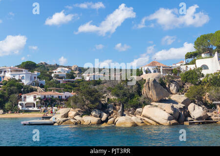 Schönen Dorf Port Rafael vom Meer, Sardinien, Italien. Stockfoto