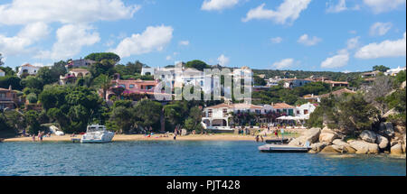 Schönen Dorf Port Rafael vom Meer, Sardinien, Italien. Stockfoto