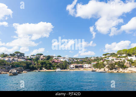 Schönen Dorf Port Rafael vom Meer, Sardinien, Italien. Stockfoto