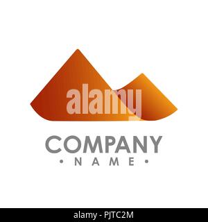 Einfache Berg Form Farbton vektor design Illustration. Berg im freien Landschaft Vektor Stock Vektor