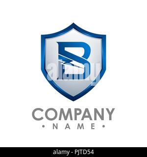 B schreiben Schild Symbol house Logo Design vector Template Stock Vektor