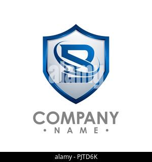 B schreiben Schild Symbol house Logo Design vector Template Stock Vektor