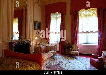 Schlafzimmer - Waddesdon Manor - Buckinghamshire, England - Stockfoto