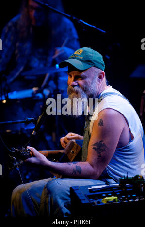 Seasick Steve's Konzert in der Ancienne Belgique, Brüssel (Belgien, 17.02.2009) Stockfoto