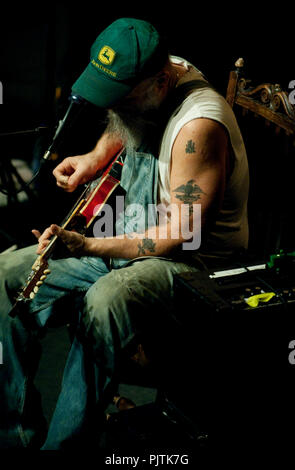 Seasick Steve's Konzert in der Ancienne Belgique, Brüssel (Belgien, 17.02.2009) Stockfoto