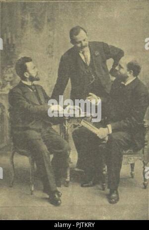 Bier József - Kéméndy Jenő - Mader Raoul. Stockfoto