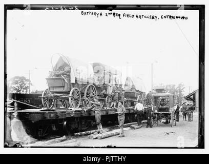 Batterie eine 2. Feldartillerie regt Stockfoto