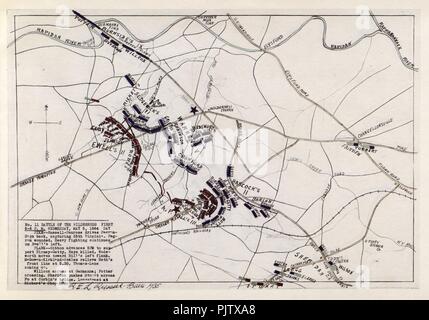 Kampf in der Wüste, kann 5 - 6 und 7, 1864, zwischen Lee Stockfoto