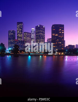 1990 historische Downtown Skyline LOS ANGELES Kalifornien USA Stockfoto