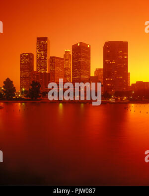 1990 historische Downtown Skyline LOS ANGELES Kalifornien USA Stockfoto