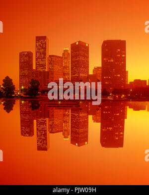 1990 historische Downtown Skyline LOS ANGELES Kalifornien USA Stockfoto