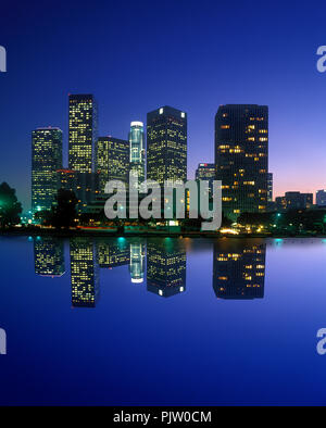 1990 historische Downtown Skyline LOS ANGELES Kalifornien USA Stockfoto