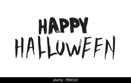 Happy Halloween. Hand kreative Kalligraphie gezeichnet Stock Vektor