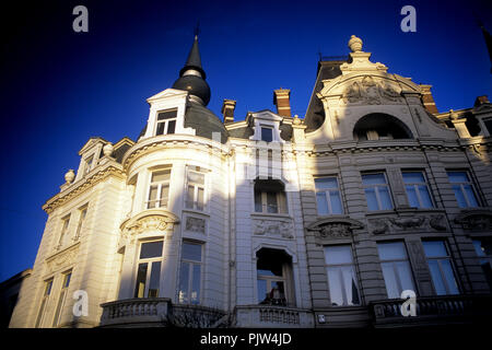 Jugendstil und Jugendstiel Fassaden in der cogels-osylei in Berchem, Antwerpen (Belgien, 06/01/2008) Stockfoto