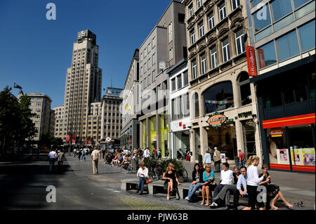 Das KBC Boerentoren in Antwerpen, Europas erste Hochhaus (09.09.2008) Stockfoto