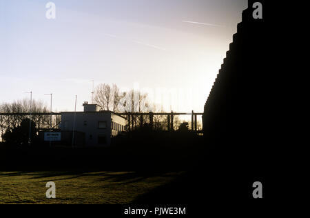 Die Büros der Structo, ein Gebäude aus Beton, außerhalb von Brügge (Belgien, 27.02.2008) Stockfoto