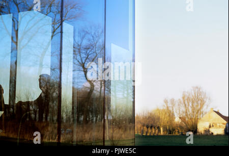 Die Büros der Structo, ein Gebäude aus Beton, außerhalb von Brügge (Belgien, 27.02.2008) Stockfoto