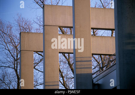 Die Büros der Structo, ein Gebäude aus Beton, außerhalb von Brügge (Belgien, 27.02.2008) Stockfoto