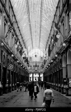 Die Galeries Royales Saint-Hubert in Brüssel (Belgien, 1993). Stockfoto