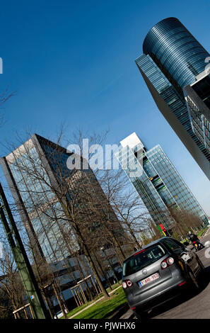 Hochhäuser an der Albert II Avenue in Brüssel Nord (Belgien, 06/04/2011) Stockfoto