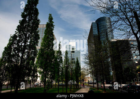Hochhäuser an der Albert II Avenue in Brüssel Nord (Belgien, 29/04/2010) Stockfoto