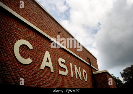 Das Casino modernes Kulturzentrum in Genk (Belgien, 31/08/2004) Stockfoto