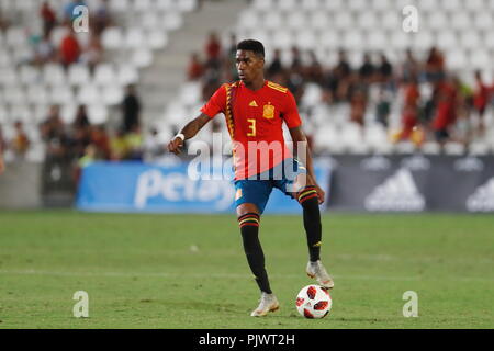 Cordoba, Spanien. 6. Sep 2018. Junior Firpo (ESP) Fußball: UEFA unter 21 Meisterschaft Qualifying Match zwischen U21 Spanien 3-0 U 21 Albanien im Estadio El Arcangel in Cordoba, Spanien. Credit: mutsu Kawamori/LBA/Alamy leben Nachrichten Stockfoto