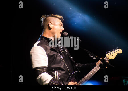 São Paulo, Brasilien. 8. Sep 2018. Nick Carter führt im Tropical Butantã am Samstagabend in São Paulo, Brasilien. Credit: Hella Devoraes/Alamy Leben Nachrichten. Stockfoto