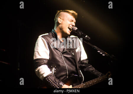 São Paulo, Brasilien. 8. Sep 2018. Nick Carter führt im Tropical Butantã am Samstagabend in São Paulo, Brasilien. Credit: Hella Devoraes/Alamy Leben Nachrichten. Stockfoto