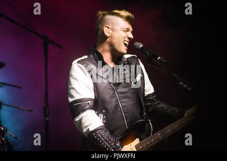 São Paulo, Brasilien. 8. Sep 2018. Nick Carter führt im Tropical Butantã am Samstagabend in São Paulo, Brasilien. Credit: Hella Devoraes/Alamy Leben Nachrichten. Stockfoto