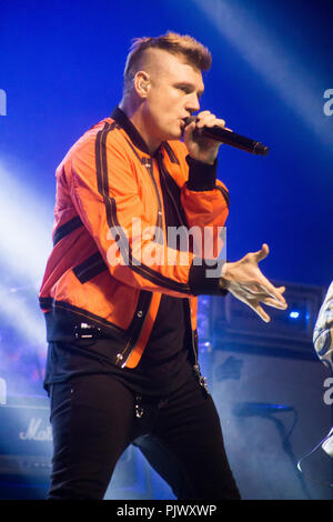 São Paulo, Brasilien. 8. Sep 2018. Nick Carter führt im Tropical Butantã am Samstagabend in São Paulo, Brasilien. Credit: Hella Devoraes/Alamy Leben Nachrichten. Stockfoto