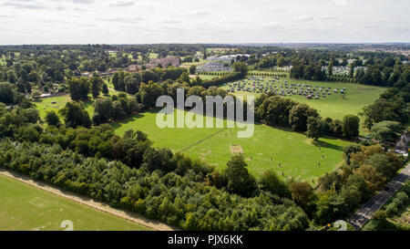 Burghley horse trials in Stamford aus der Luft Stockfoto