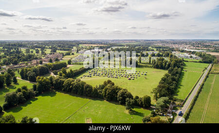 Burghley horse trials in Stamford aus der Luft Stockfoto