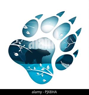 Papier tragen Illustration - origami Art. Stock Vektor