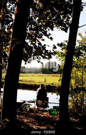 Impressionen von der Sambre in Landelies (Belgien, 24/10/2011) Stockfoto