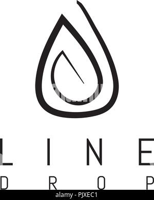 Line Drop Vektor Logo Image Stock Vektor
