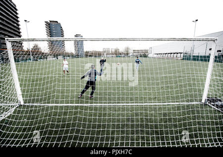 Die Sippelberg Fußballstadion und Felder in Molenbeek-Saint-Jean, Brüssel (Belgien, 28/11/2015) Stockfoto