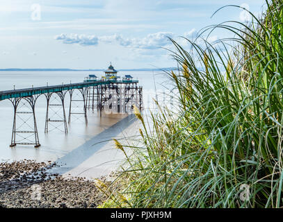 Clevedon Pier auf der North Somerset Küste der Bristol Channel UK Stockfoto