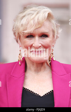 UK Premiere der Frau in Somerset House - Ankunft mit: Glenn Close Wo: London, Großbritannien Wann: 09 Aug 2018 Quelle: Lia Toby/WENN.com Stockfoto